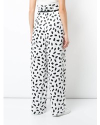 Off-White Printed Wide Leg Trousers