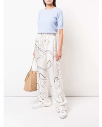 The Row Printed Wide Leg Trousers