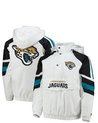 STARTE R Whiteblack Jacksonville Jaguars Thursday Night Lights Half Snap Hoodie Jacket At Nordstrom