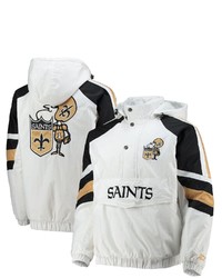 STARTE R Whiteblack New Orleans Saints Thursday Night Lights Half Snap Hoodie Jacket At Nordstrom
