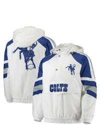 STARTE R Whitegray Indianapolis Colts Thursday Night Lights Half Snap Hoodie Jacket At Nordstrom