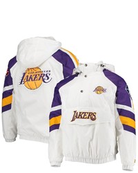 STARTE R Whitepurple Los Angeles Lakers The Pro Iii Quarter Zip Hoodie Jacket At Nordstrom