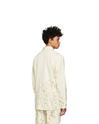 Auralee Off White Painted Gabardine Max Shirt
