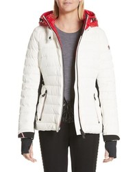 Moncler Bruche French Flag Down Hooded Puffer Coat