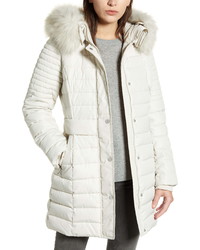 Kenneth Cole New York Faux Hooded Puffer Coat