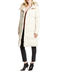 Rachel Parcell Hooded Puffer Coat With Faux