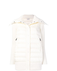 Moncler Knitted Sleeve Padded Coat