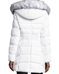 Laundry by Shelli Segal Quilted Down Windbreaker Coat White