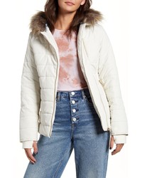 Maralyn & Me Quilted Faux Hooded Jacket