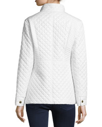 Via Spiga Quilted Long Puffer Coat White