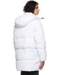 The Very Warm White Long Hooded Puffer Jacket