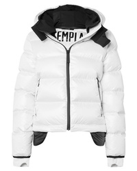 TEMPLA 10k Nano Gloss Hooded Quilted Shell Down Jacket