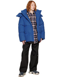 Off-White Blue Bounce Hooded Down Jacket