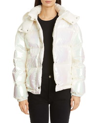 Moncler Daos Water Resistant Iridescent Hooded Down Puffer Coat