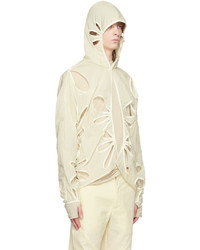 Post Archive Faction PAF Off White Cutout Jacket