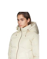 AMI Alexandre Mattiussi Off White Down Hooded Jacket