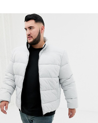 ASOS DESIGN Plus Puffer Jacket In Grey