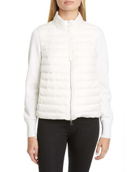 Moncler Quilted Down Wool Short Jacket