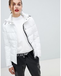 Emporio Armani Short Padded Jacket With Branded Taping