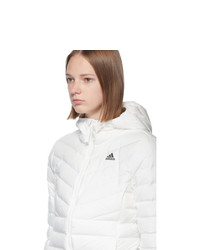 adidas Originals White Varilite Down Hooded Jacket