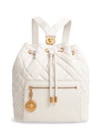 White Quilted Backpack