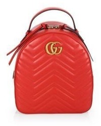Gucci Gg Marmont Chevron Quilted Leather Mini Backpack