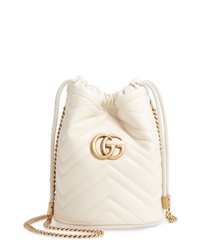 Gucci Mini Gg Marmont 20 Quilted Leather Bucket Bag