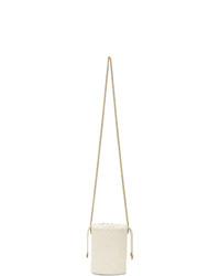 Gucci White Mini Gg Marmont Bucket Bag