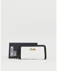 Love Moschino Quilted Purse In White Colourblock