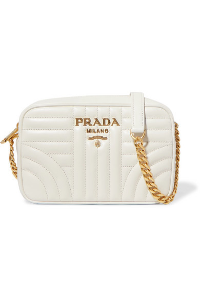 Prada Diagramme Small Quilted Leather Shoulder Bag, $1,100 |   | Lookastic