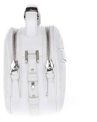 Mackage Ibis Small White Quilted Leather Crossbody Bag