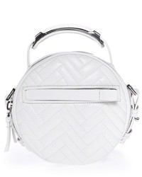 Mackage Ibis Small White Quilted Leather Crossbody Bag