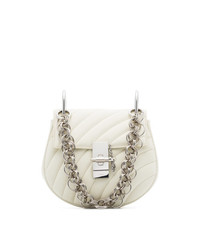 Chloé White Drew Mini Leather Quilted Leather Bag