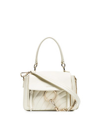 Chloé White Faye Day Mini Quilted Leather Shoulder Bag