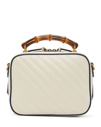 Gucci White Quilted Gg Marmont 20 Bag