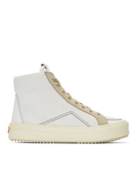 Rhude White And Grey V1 Hi Sneakers