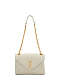 Saint Laurent Off White Medium Envelope Bag