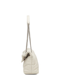 Saint Laurent White Small Puffer Loulou Bag