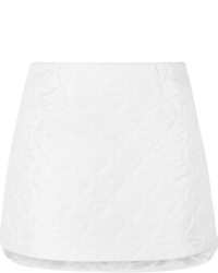 White Quilted Mini Skirt