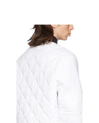 The Very Warm White Light Quilted Bomber Jacket