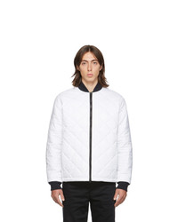 The Very Warm White Light Quilted Bomber Jacket