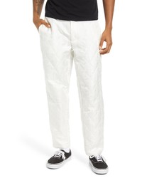 ASOS DESIGN Oversize Quilted Tapered Trousers In White At Nordstrom