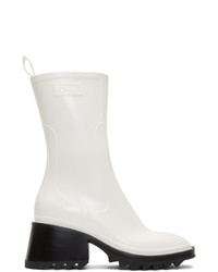 Chloé White Betty Rain Boots