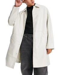 ASOS DESIGN Faux Leather Trench Coat