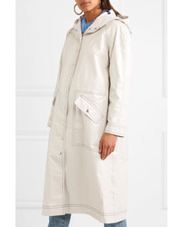 ALEXACHUNG Hooded Cotton Blend Trench Coat