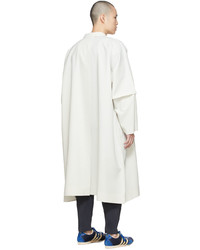 Homme Plissé Issey Miyake Off White Polyester Coat