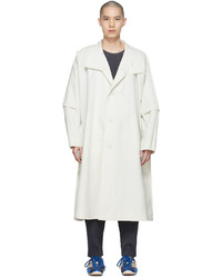 Homme Plissé Issey Miyake Off White Polyester Coat