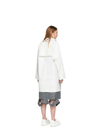 Kassl Editions White Above The Knee Coat