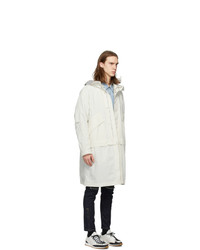 Solid Homme White Layered Coat