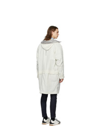 Solid Homme White Layered Coat